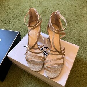 Gold Block Heels - Jessica Simpson NWT